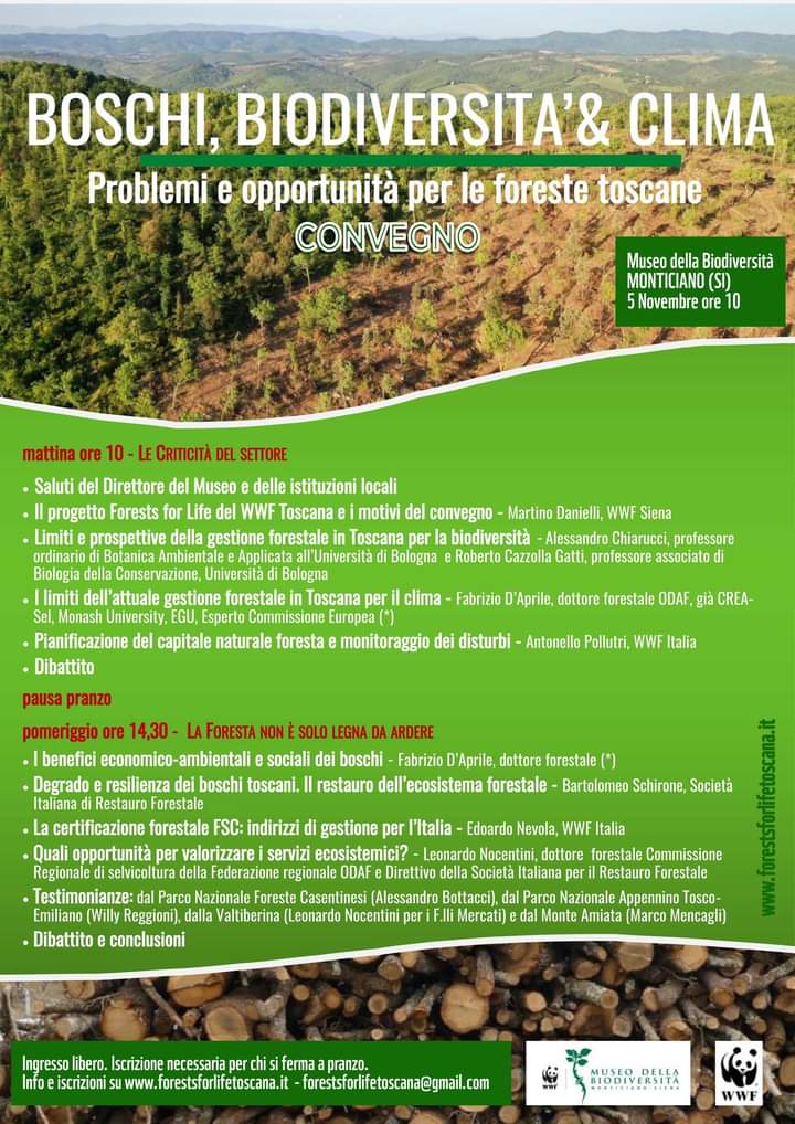 convegno foreste Monticiano 5 novembre