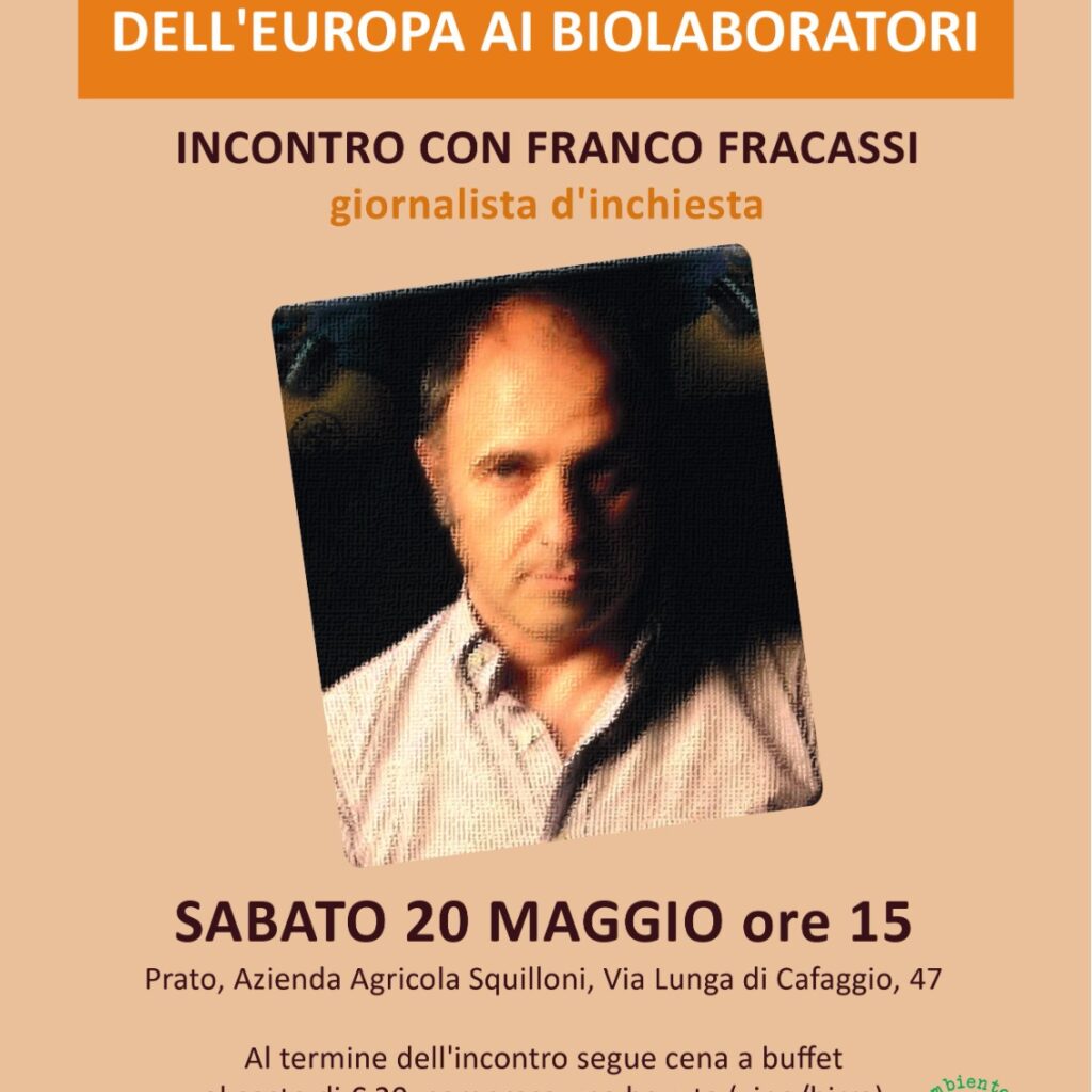 Franco Fracassi 20 maggio a Prato