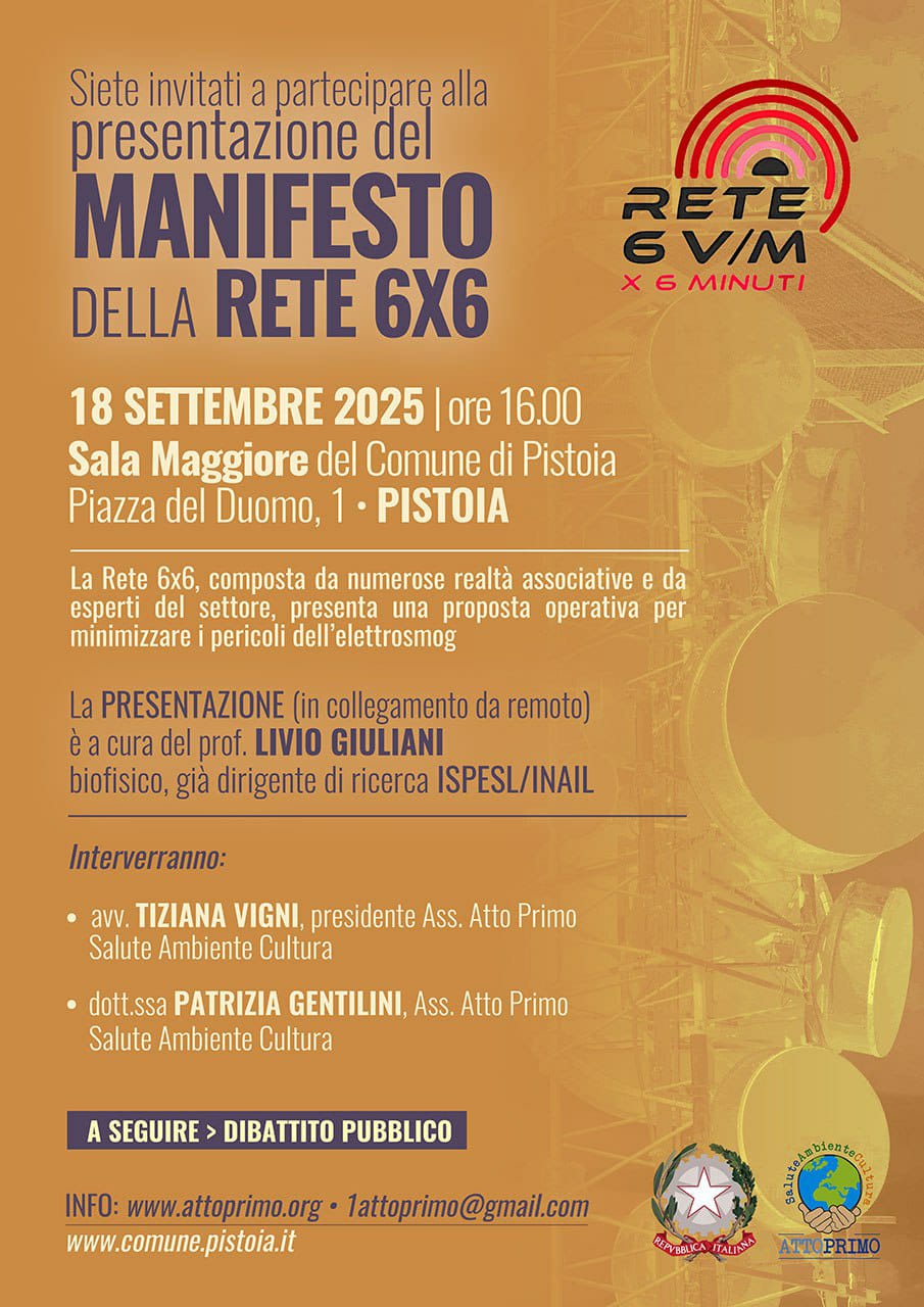 locandina 18 settembre Pistoia presentazione Rete 6x6