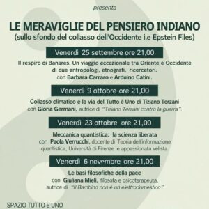 le meraviglie del pensiero indiano autunno 2026