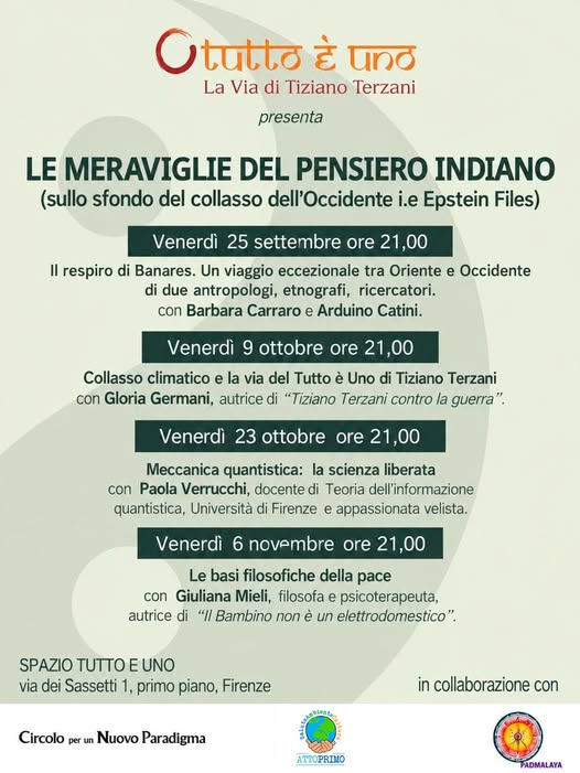 le meraviglie del pensiero indiano autunno 2026